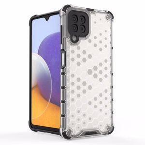 Honeycomb dėklas apsauginis su TPU buferiu Samsung Galaxy A22 4G mėlynas