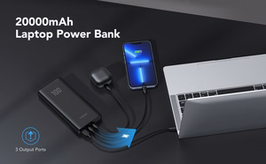 VEGER Išorinė baterija 20000 mAh PD QC3.0 5A 100W T100 (W2032C-100) juoda