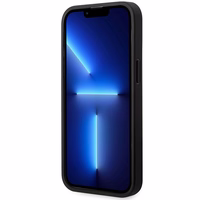 Dėklas telefonui BMW BMHMP14X22RFGK iPhone 14 Pro Max 6.7 - juodas odinis diamantinio rašto MagSafe