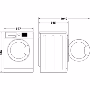 Whirlpool WSD 74 WBB PL būgninis džiovintuvas Pastatomi Pakraunama per priekį 7 kg Balta