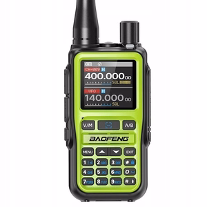 Baofeng UV-5R EU Mini – nešiojamoji radijo stotelė, USB-C, Bluetooth, VHF/UHF, aviacijos dažnių juosta, žalia