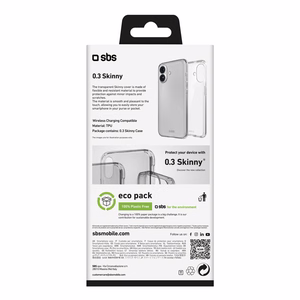 Sbs Skinny dėklas iPhone 16 Plus skaidrus