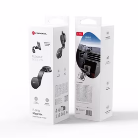 FORCELL F-GRIP MagFlex magnetinis automobilinis laikiklis priekinio stiklo ir prietaisų skydelio, suderinamas su MagSafe, juodas