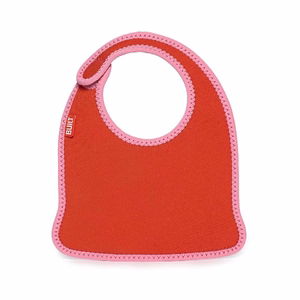 BUILT Mess Mate neopreno seilinukų mažyliams rinkinys, 2 vnt., Baby Pink Stripe
