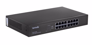 Tenda 16 prievadų Gigabit Ethernet komutatorius, nevaldomas, mėlynas
