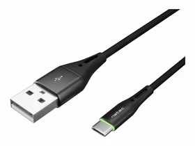 Natec Prati USB-C/A 2.0 kabelis 1m su LED