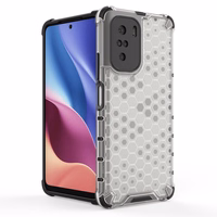 Honeycomb dėklas šarvuotas dėklas su TPU buferiu Xiaomi Redmi K40 Pro+ / K40 Pro / K40 / Poco F3 raudonas