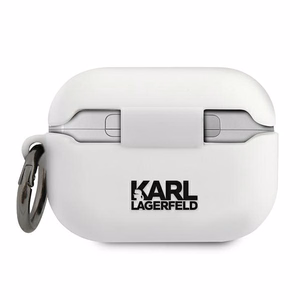 Karl Lagerfeld KLACAPSILCHWH AirPods Pro dėklas baltas Silicone Choupette