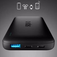 SBS Infinity išorinė baterija 10000mAh 10W LiFePo₄ USB-A USB-C - juoda