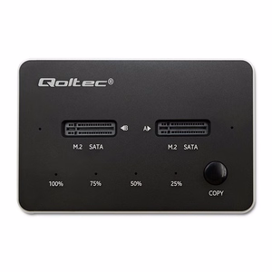 Qoltec 50310 Diskų Doko Stotis 2x SSD M.2 SATA NGFF USB Type-C