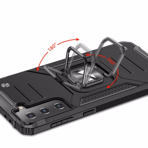 Wozinsky Ring Armor Tough Hybrid dėklas telefonui Samsung Galaxy S22+ (S22 Plus) raudonos spalvos su magnetiniu laikikliu
