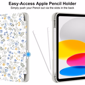 Tech-Protect SC Pen dėklas iPad 10.9" 2022 (10-os kartos) / 11" 2025 (11-os kartos) - ramunės su lapais
