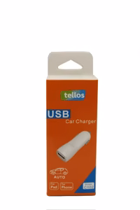 Automobilinis įkroviklis Tellos C102 su USB jungtimi 1A baltas