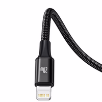Baseus kabelis 3in1 Rapid PD USB-C - micro USB + Lightning + USB-C 1,5m juodas 20W