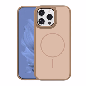 Frame Thin Mag dėklas for iPhone 16 Pro 6,3" rudas