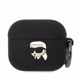 Karl Lagerfeld Silikoninis Karl Head 3D dėklas AirPods 3 - juodas