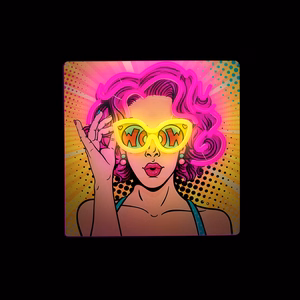 Neon ART LED POWER WOMAN geltonas-violetinis FLA02 Forever Light