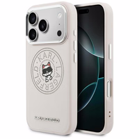 Karl Lagerfeld Point & Choupette Sketch MagSafe Dėklas for iPhone 17 Pro Max - rožinis