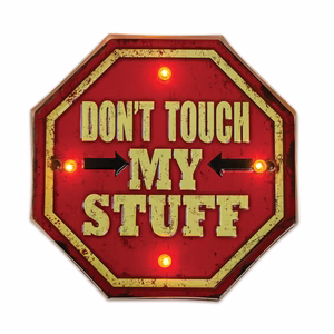 RETRO metalinė iškaba LED Don't Touch Forever Light