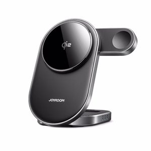 Joyroom JR-W17 Qi 3 viename belaidis indukcinis įkroviklis - juodas