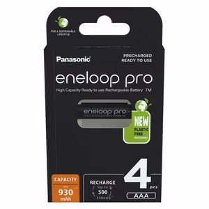 Įkraunamos baterijos PANASONIC ENELOOP PRO AAA 930 mAh 4 szt (BK-4HCDE/4CP)