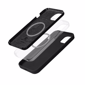 Crong Color Cover Magnetic dėklas, skirtas iPhone 14 / 13, suderinamas su MagSafe, juodas