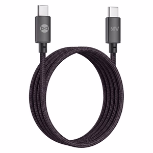 Forever Vibe laidas USB-C - USB-C 1,0 m 60W tamsiai pilkas