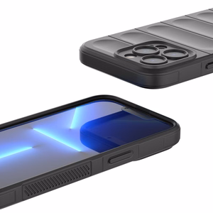 Чехол Magic Shield для iPhone 13 Pro гибкий бронированный тёмно-синий