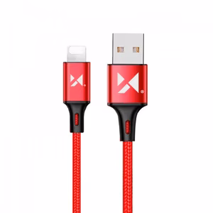 USB laidas Wozinsky WUC-L2R raudonas Lightning 200cm