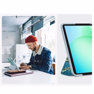 TechProtect SmartCase deklas Samsung Galaxy Tab A9+ / A11+ Plus 11.0 X210 / X215 / X216 / X230 / X235 / X236 - Melynas ir baltas