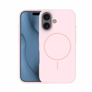 Силиконовый чехол Thin Mag для iPhone 16e / 17e светло-розовый