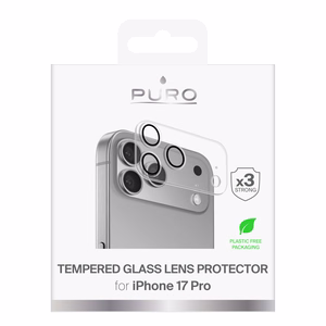 Puro Camera Standard grūdintas stiklas iPhone 17 Pro kamerų salai ir lęšiams
