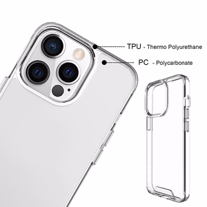 Hybrid Crystal case for iPhone X / XS transparent big hole