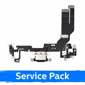 Krovimo lizdas skirtas Apple iPhone 16e su lanksčiąja jungtimi / White / (Service Pack)