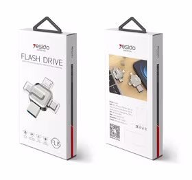 YESIDO FLASH DISK FL15 4IN1 OTG ADAPTER USB 3.0 16GB SILVER