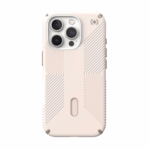 Speck Presidio2 Grip ClickLock & MagSafe dėklas, skirtas iPhone 16 Pro, „Bleached Bone“ / „Heirloom Gold“ / „Hazel Brown“