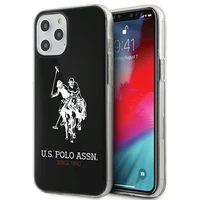 US Polo USHCP12LTPUHRBK iPhone 12 Pro Max 6,7" dėklas telefonui - juodas blizgus su dideliu logotipu