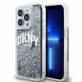 DKNY Liquid Glitter Big Logo dėklas iPhone 13 Pro / 13 - juodas