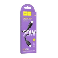 Kabelis USB C į Lightning Hoco PD 2,4A 20W 1 m X96 juodas