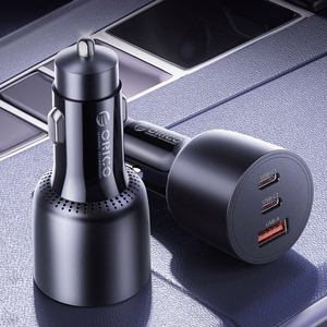 Orico PowerLink 165W USB-A + 2x USB-C automobilinis įkroviklis - juodas