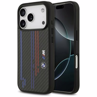 Dėklas telefonui BMW M Kevlar Lines & Logo MagSafe Case for iPhone 17 Pro - juodas