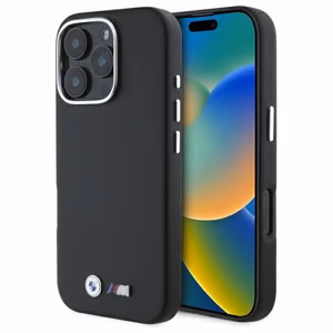 BMW M гладкий полностью обёрнутый металл Чехол MagSafe для iPhone 16 Pro - чёрный