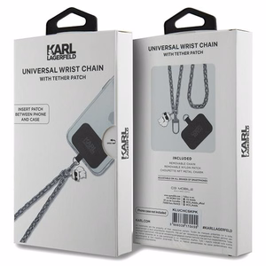 KARL LAGERFELD laikrodžio dirželis KLUCHCSKPK (Wrist Chain Choupette) sidabrinis
