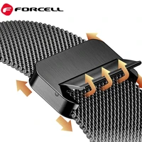 FORCELL F-DESIGN FA14 magnetinis nerūdijančio plieno dirželis APPLE laikrodžiui 38 / 40 / 41 mm juodas