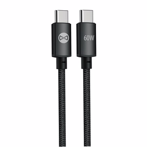 Forever Vibe laidas USB-C - USB-C 1,0 m 60W tamsiai pilkas