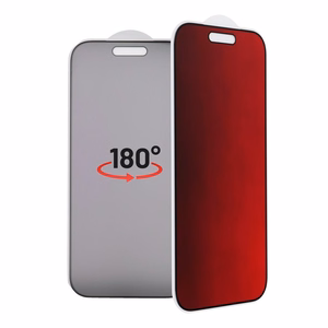 Bestsuit 5D Colorful Privacy 180 lankstus hibridinis apsauginis stiklas, skirtas iPhone 15 Pro Max, rausvai violetinis