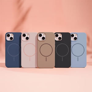 Silikoninis Thin Mag dėklas for iPhone 15 6,1" tamsiai mėlynas