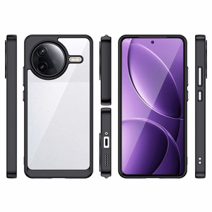 Kosminis dėklas su gelio rėmu, skirtas Xiaomi Poco F7 Ultra - juodas