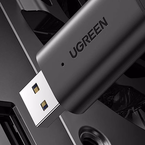 Ugreen Bluetooth 5.1 siųstuvas / imtuvas belaidis garso adapteris 3.5mm mini jack juodas (CM523 60300)