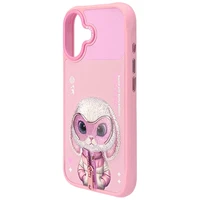 Nimmy Cool&Cute 2.0 triušio dėklas telefonui iPhone 17 - rožinis